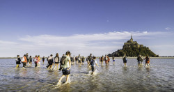 Sables mouvants à Mont-Saint-Michel